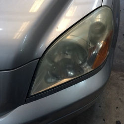 Fogged Headlight Lens.